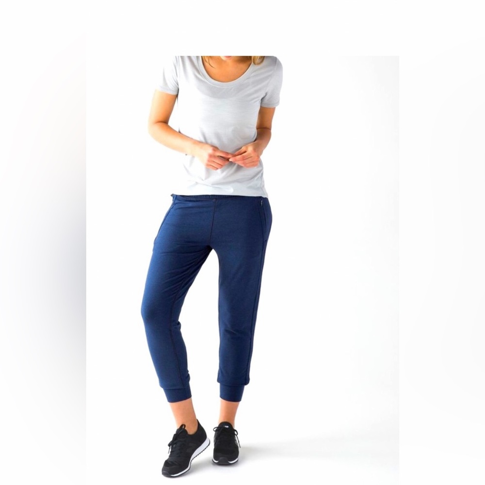 Lululemon Take Ten 7/8 Pant Joggers Crop Blue